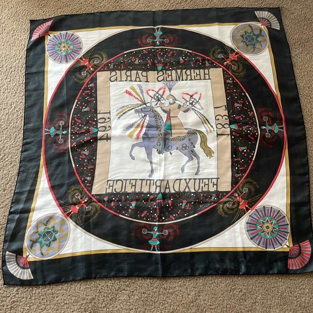 Vintage Hermés Paris 1994 Feux d'Artifice Silk Scarf 90cm - Picture 7 of 9